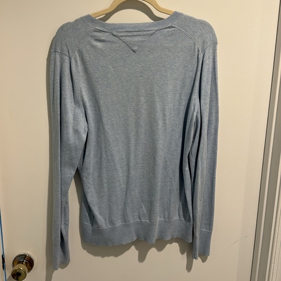 Tommy Hilfiger Light Blue V-Neck Sweater - Picture 2 of 4